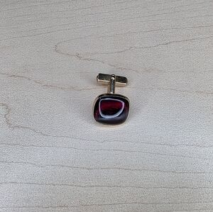 Vintage‎ Swank Gold and Red Cufflink - ONLY ONE